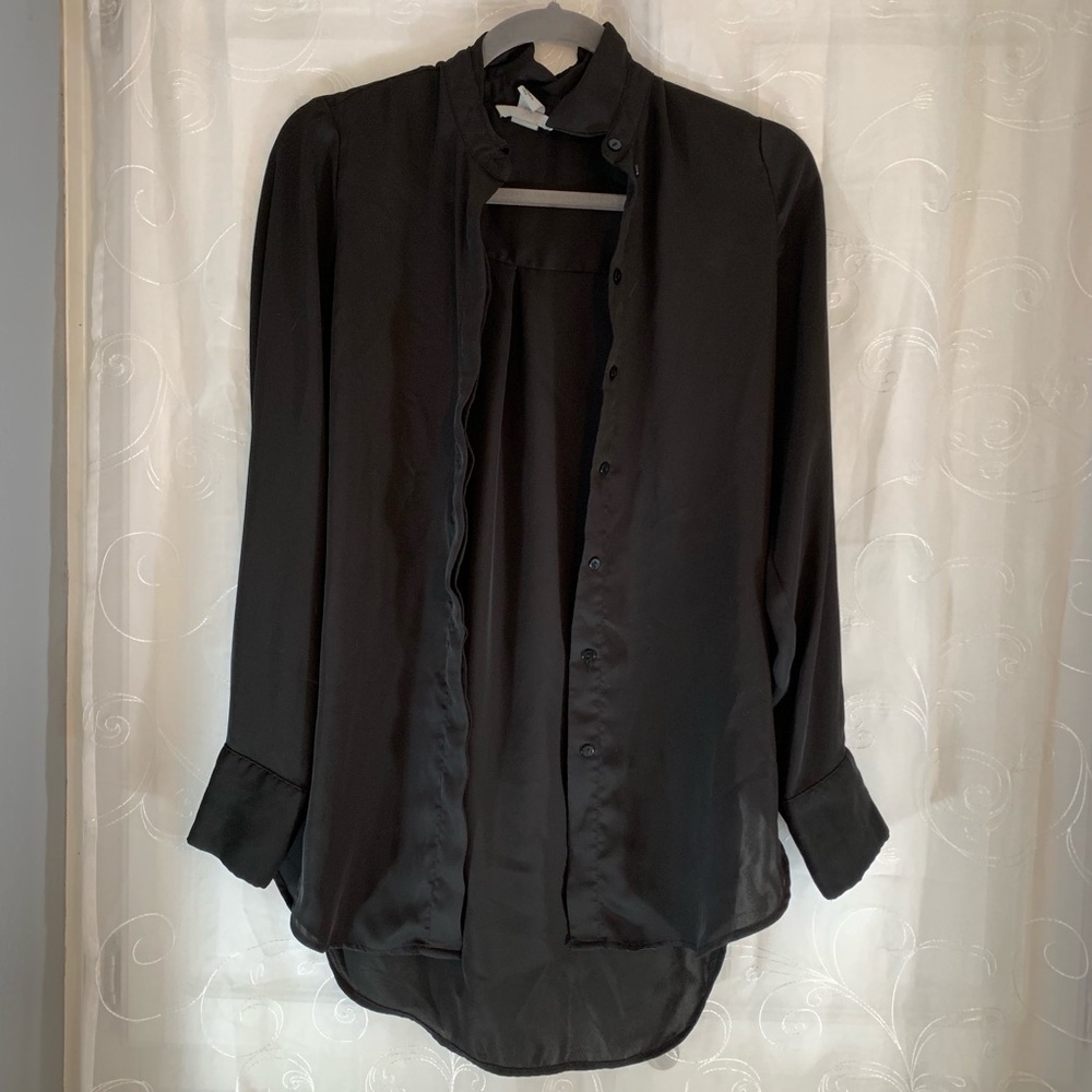 Black long-sleeve dress shirt